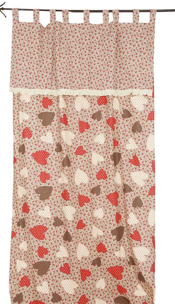 Glatter Vorhang mit Herzen 140x280 cm 140x280 online