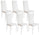 Set mit 6 Stühlen 42x40x82 cm in weißem Kunstleder
