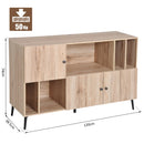 Libreria in Stile Nordico Rovere 120x38.5x74 cm 