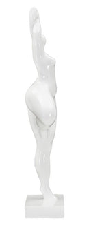 Statua Donnina Yoga 16x45,8x9 cm in Poliresina Bianco