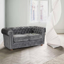 Divano 2 Posti 170x81x77 cm in Tessuto Grigio