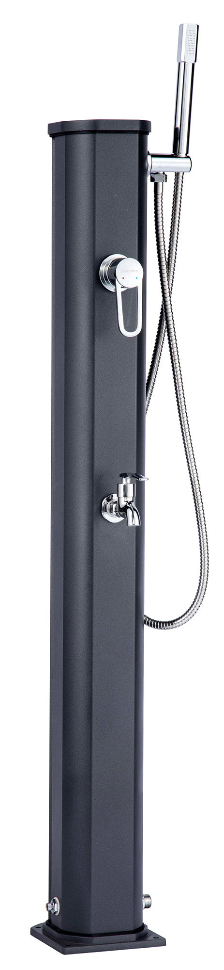 Mini Solar Gartendusche 20L Anthrazit Fußwaschmischer und Handbrause sconto