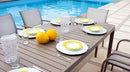 Tavolo da Giardino Allungabile 200/300x100x75 cm in Alluminio Tortora