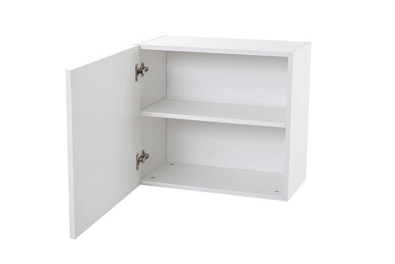 Parete Attrezzata Mobili Soggiorno 8 Mobili Sospesi in Melamina 16,3x40,7x3,1cm TFT Cube Bianco e Grigio e Wengè