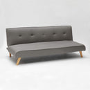Divano Letto 178x82x70 cm in Tessuto Grigio