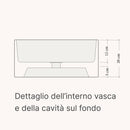 Lavello da Giardino Senza Rubinetto 45x30x20 cm in Cemento e Granulati di Marmo Rodi-TZ Bianco Terrazzo   