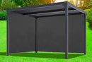 Pergola da Giardino 3,6x3 m in Alluminio con Tende Laterali Grigio Antracite