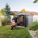 Casetta Box da Giardino Porta Utensili 238x300 cm in Polietilene Grigio