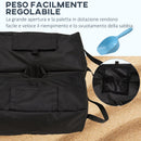 Base per Ombrellone 50x25x18 cm a Sacco Riempibile con 50 kg di Sabbia in Plastica e Tessuto Oxford Nero  