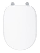 Copriwater Universale 35,1x46,3 cm in MDF Cerniere in Metallo Cromato Diana Bianco Lucido