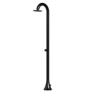 Doccia da Giardino ad Acqua Fredda in Acciaio Inox Soffione Rotondo Sined Luna TMP Nero 