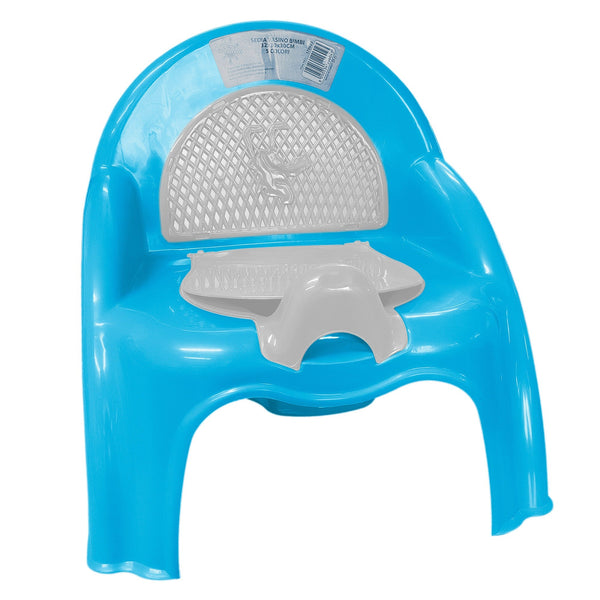 acquista Töpfchen für Kinder 32x30x30 cm mit hellblauer Klappe