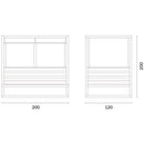 Lettino a Baldacchino da Esterno in Alluminio 200X120X200cm Vorghini Canopy Crema