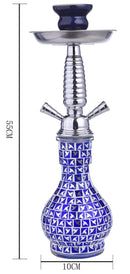 Narghilè 2 Tubi H38 cm con Pinza Carbone