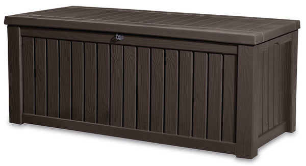 acquista Outdoor-Truhe 155 x 64,4 x 72,4 cm aus braunem Keter Rockwood-Harz