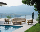 Set Salotto da Giardino in Alluminio Divano 2 Poltrone e Tavolino Vorghini Lipsia