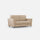 Divano 2 Posti 152x85x85 cm Yasel in Tessuto Beige
