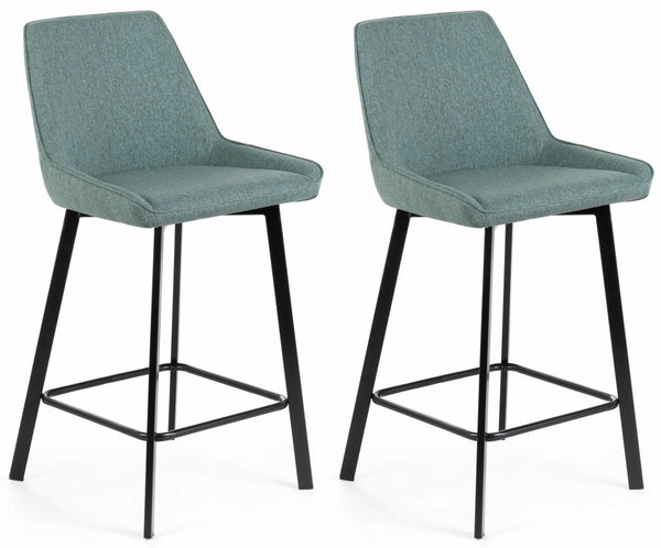 Set 2 Sgabelli 50x44xH94 cm in Tessuto Fox Acquamarina acquista
