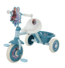 Triciclo a Pedali Primi Passi per Bambini con Maniglione Genitoriale Rimovibile e Vano Contenitore Disney Frozen Azzurro  