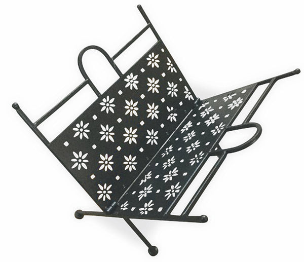 Zeitungsständer aus Schmiedeeisen klappbar 34x34x33 cm Soriani Schwarz online