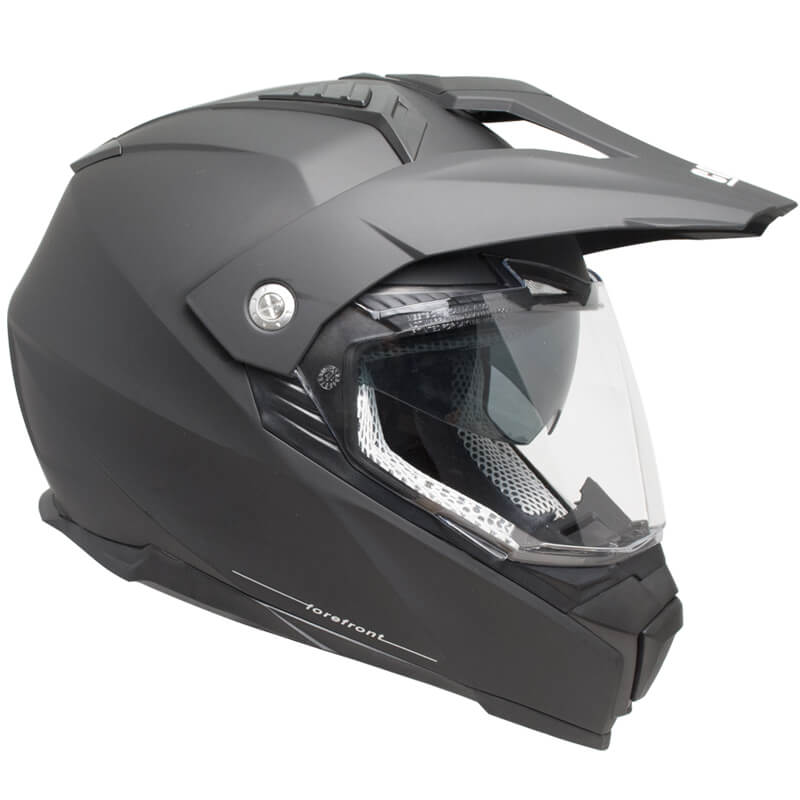 Casco Integrale per Moto Cross con Frontino CGM Forefront 606A Nero Opaco 