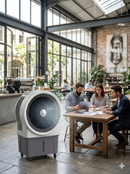 Raffrescatore Ventilatore per Grandi Ambienti con Ghiaccio o Acqua 250W Moel 9100 Turbo Cooler