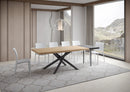 Tavolo Allungabile 180/280x90 cm Vindral Rovere Scortecciato Gambe Antracite      