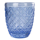 Set 6 Bicchieri Acqua Castle Ocean in Vetro VdE Tivoli 1996 Blu