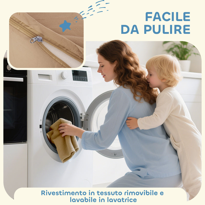 Set 8 Costruzioni Morbide per Bambini 0-3 Anni in Velluto e Schiuma PU Arancione      