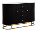 Mobile Montpellier Nero 120x40x85 cm in Ferro Legno 