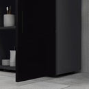 Mobile Sotto Lavabo Bagno 2 Ante 60x30x60 cm in Legno Nero