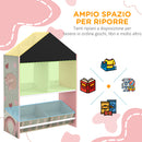 Scaffale Portagiochi per Bambini 62,4x26,5x90 cm con Ripiani e Cassetti Rimovibili Rosa