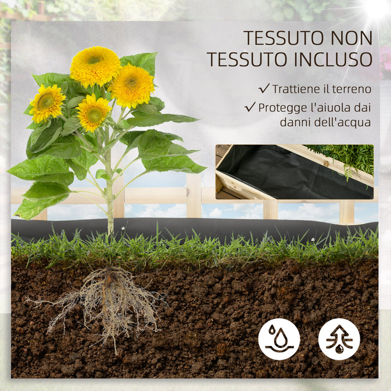 Fioriera da Esterno con Grigliato 95x95x110 cm in Legno di Abete Naturale