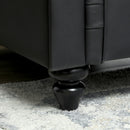 Poltrona da Salotto Stile Chesterfield 105x86x79 cm in Finta Pelle PU Nero   