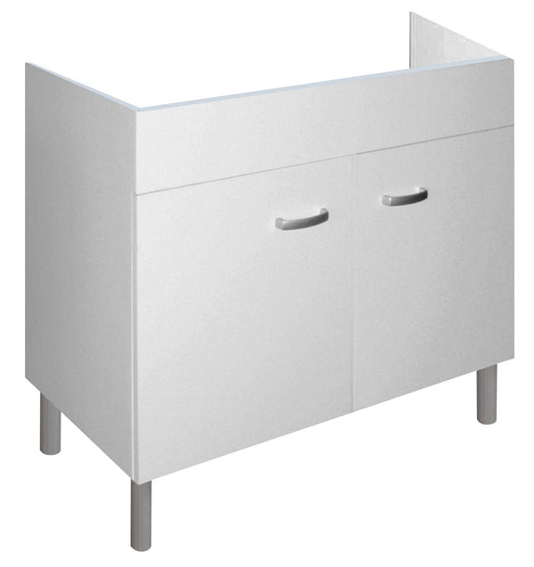 Küchenunterschrank 80 x 50 cm aus weißem Holz sconto