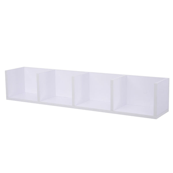 prezzo Regal Bücherregal CD-Halter aus Holz 95x17x18 cm Weiß