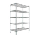 Scaffale in Acciaio Cromato 5 Ripiani 90x35x180 cm Fadi