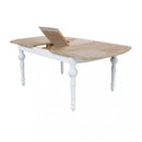 Tavolo Cross Round Allungabile 150/190x100x76 cm  in Legno Bianco