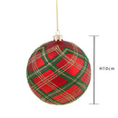 Set 4 Palle di Natale da Appendere Ø 10 cm in Vetro