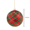 Set 4 Palle di Natale da Appendere Ø 10 cm in Vetro