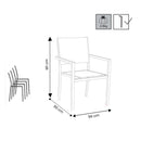 Poltrona Jamaica 55x58x85 h cm in Textilene Bianco