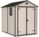 Casetta da Giardino Porta Attrezzi 185,8x236,8x227 cmin Resina Effetto Legno Keter Manor 6x8 Beige