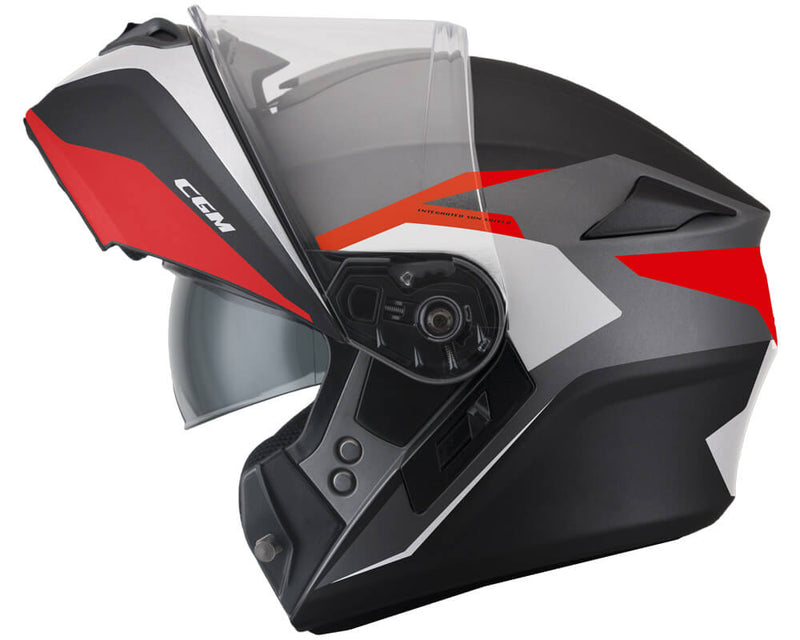 Casco Integrale per Scooter Visiera Lunga CGM Dresda 508G Rosso Opaco Varie Misure