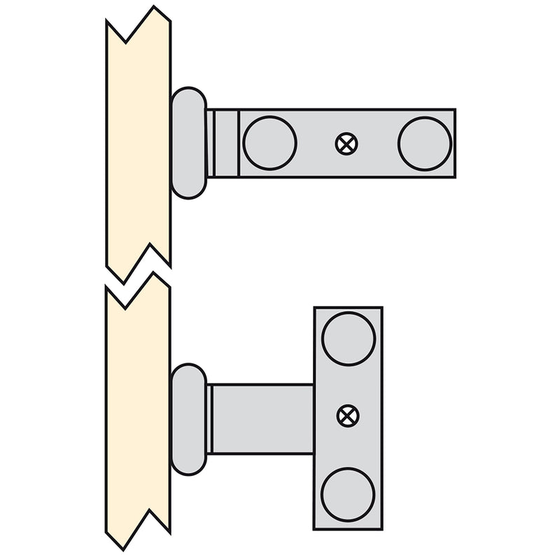Porta Asciugamani Estraibile 2 Bracci 44 cm in Alluminio Emuca Bianco
