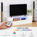 Mobile TV Fino a 60"" 137x35x42 cm in Legno Truciolare Bianco Lucido