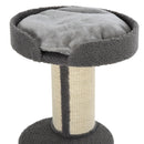 Albero Tiragraffi con Cuccia per Gatti in Legno Sisal 45x45x81 cm  Grigia