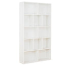 Mobile libreria moderno 12 ripiani 100x180x24 cm bianco opaco