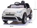 Macchina Elettrica per Bambini 12V con Licenza Fiat 500X Anniversary Bianca