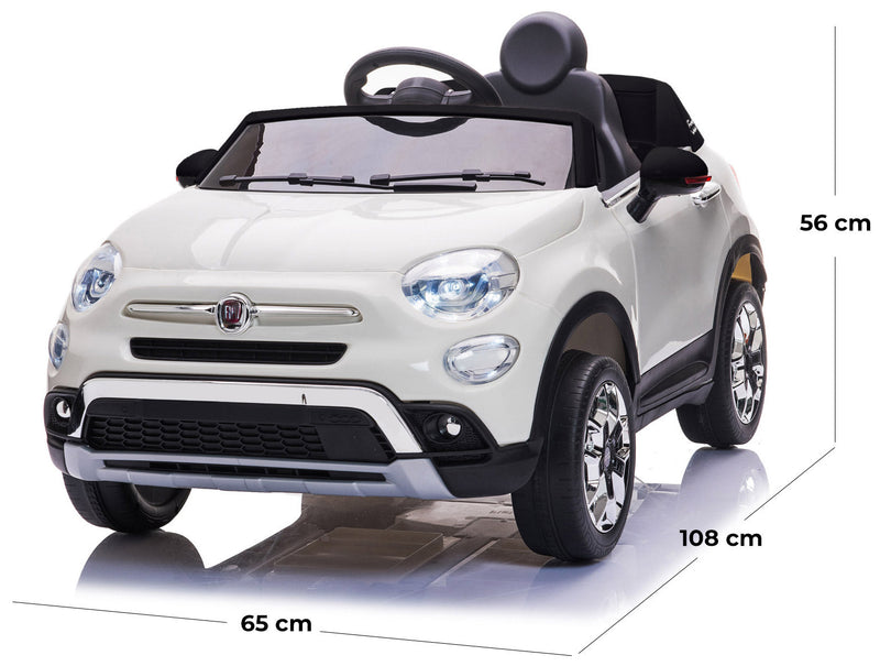 Macchina Elettrica per Bambini 12V con Licenza Fiat 500X Anniversary Bianca