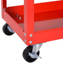 Carrello Porta Attrezzi da Officina Rosso 70x35x75.5 cm 